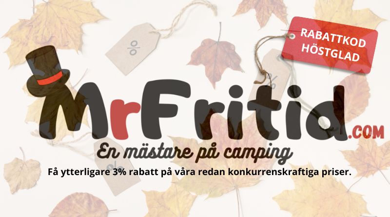 Mr Fritid Erbjuder Nu 3% Ytterligare Rabatt på Förtält – Utnyttja Erbjudandet Idag!