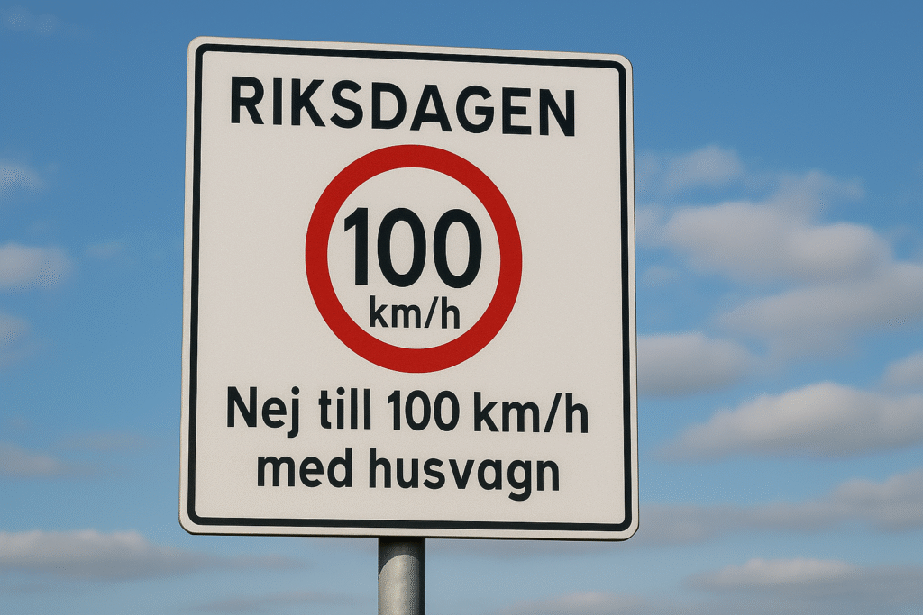 Riksdagen säger nej till Tempo 100 för husvagnar – husvagnsbranschen ger sig inte